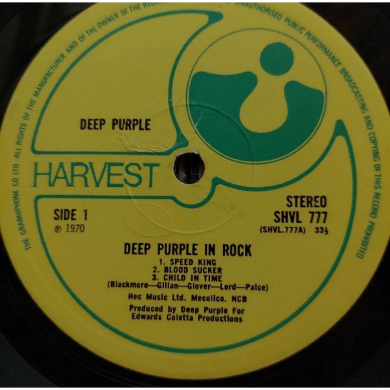 Vinyl Piringan Hitam PH 12 inch Deep Purple in Rock