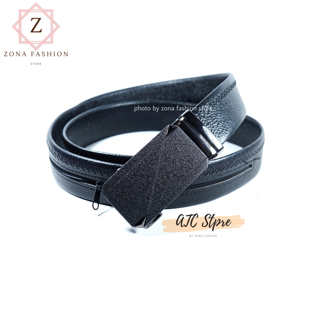 IKAT PINGGANG PRIA ADA RESLETING KANTONG RAHASIA