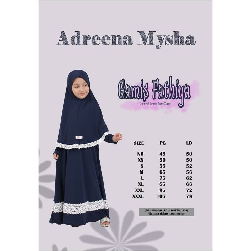 Gamis Fathiya Size 3-6 Tahun / Gamis Anak