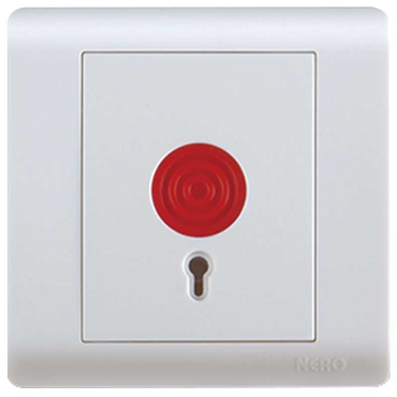 CASA F1678 - White Panic Button with Key Reset NERO