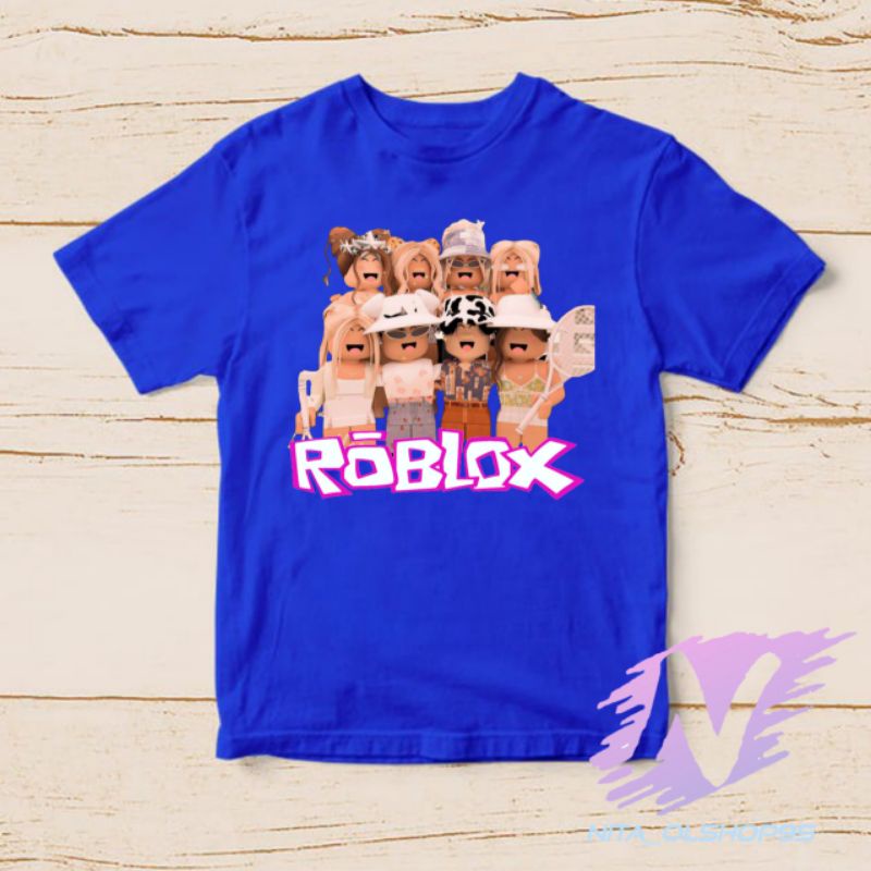 kaos anak roblox minecraf game roblox chibi bahan premium