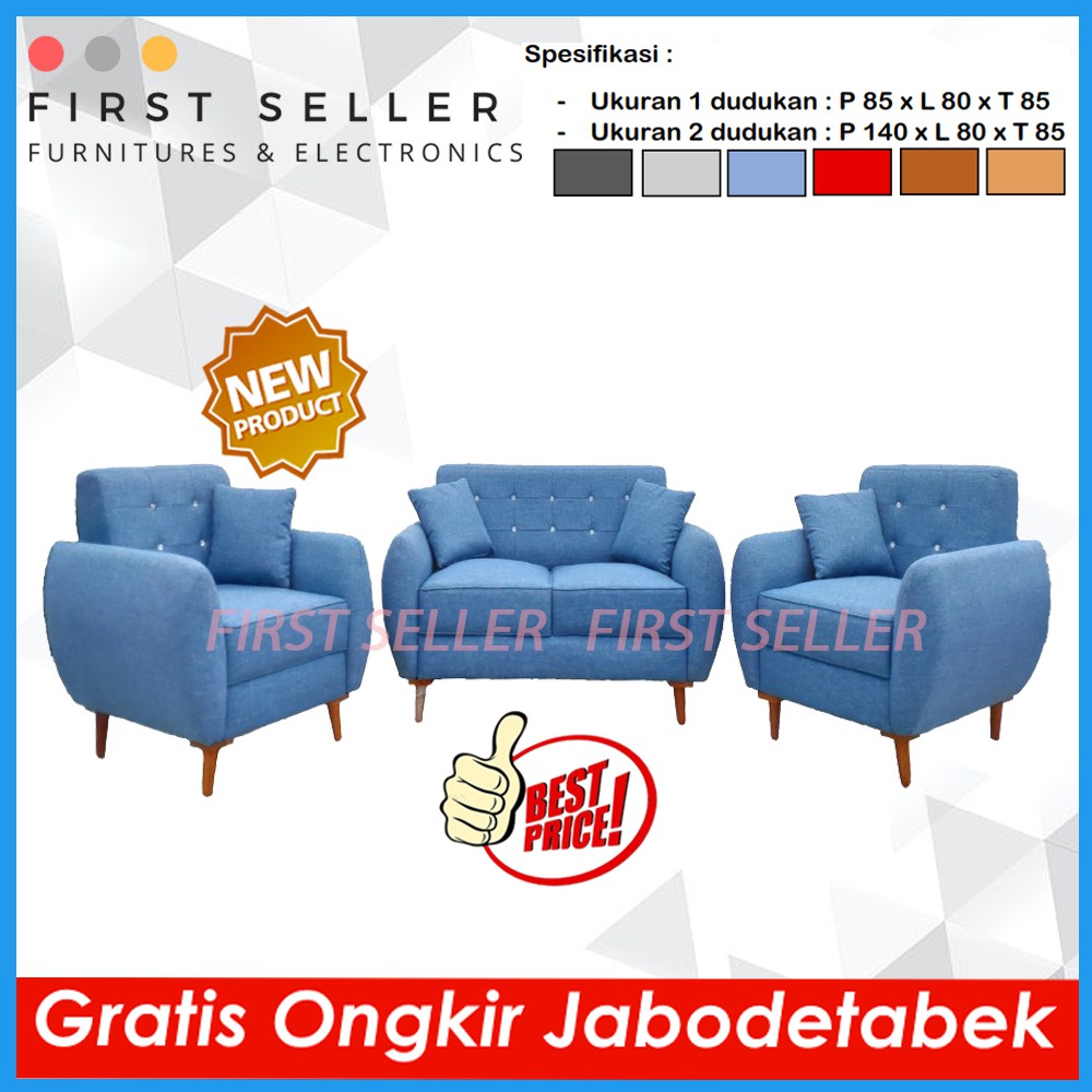 [FREE ONGKIR + BANTAL] SOFA TAMU EKSPOR LILY RETRO 211 ORIGINAL ( ORI )100% (TERMURAH!)