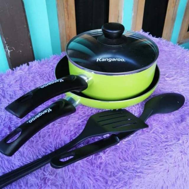Panci Teflon set murmer Kangaroo emerald