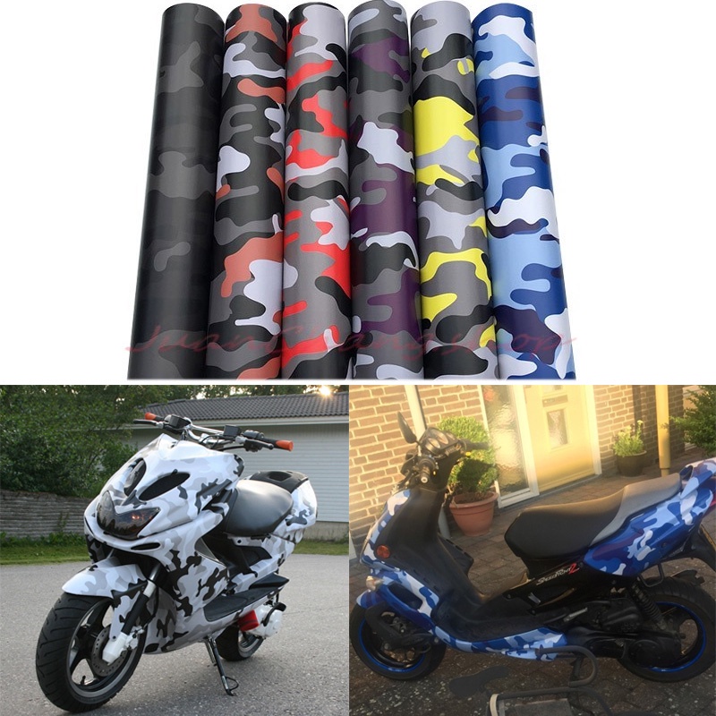 Kamuflase Vinyl PVC Wrap Film Stiker Mobil Decal Military Army Green Camo Vinyl Film Car Wrap Untuk Konsol Sepeda Laptop Kulit Skuter Motor