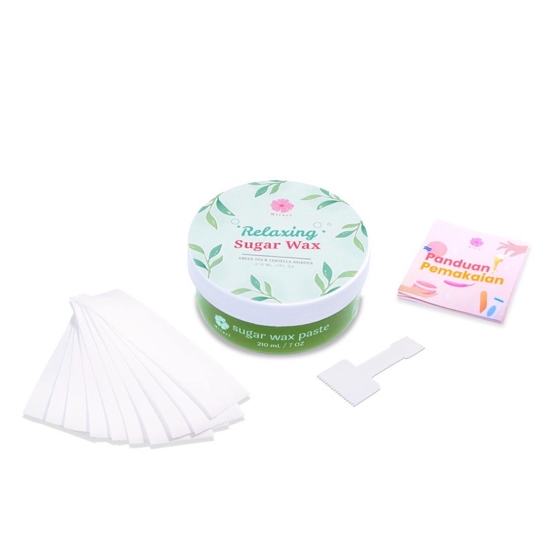 MIRAEL Sugar Waxing Kit SERIES | Brightening Strawberry | Relaxing Green Tea | Refreshing Apple | Moisturizing Honey