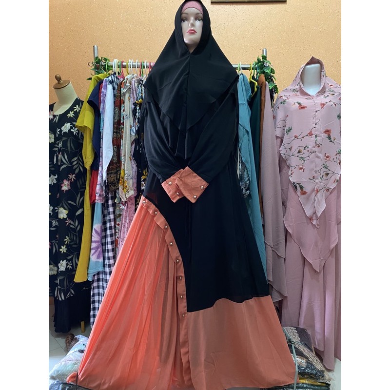 Baju Gamis Syar'i 2 Warna by MERCY
