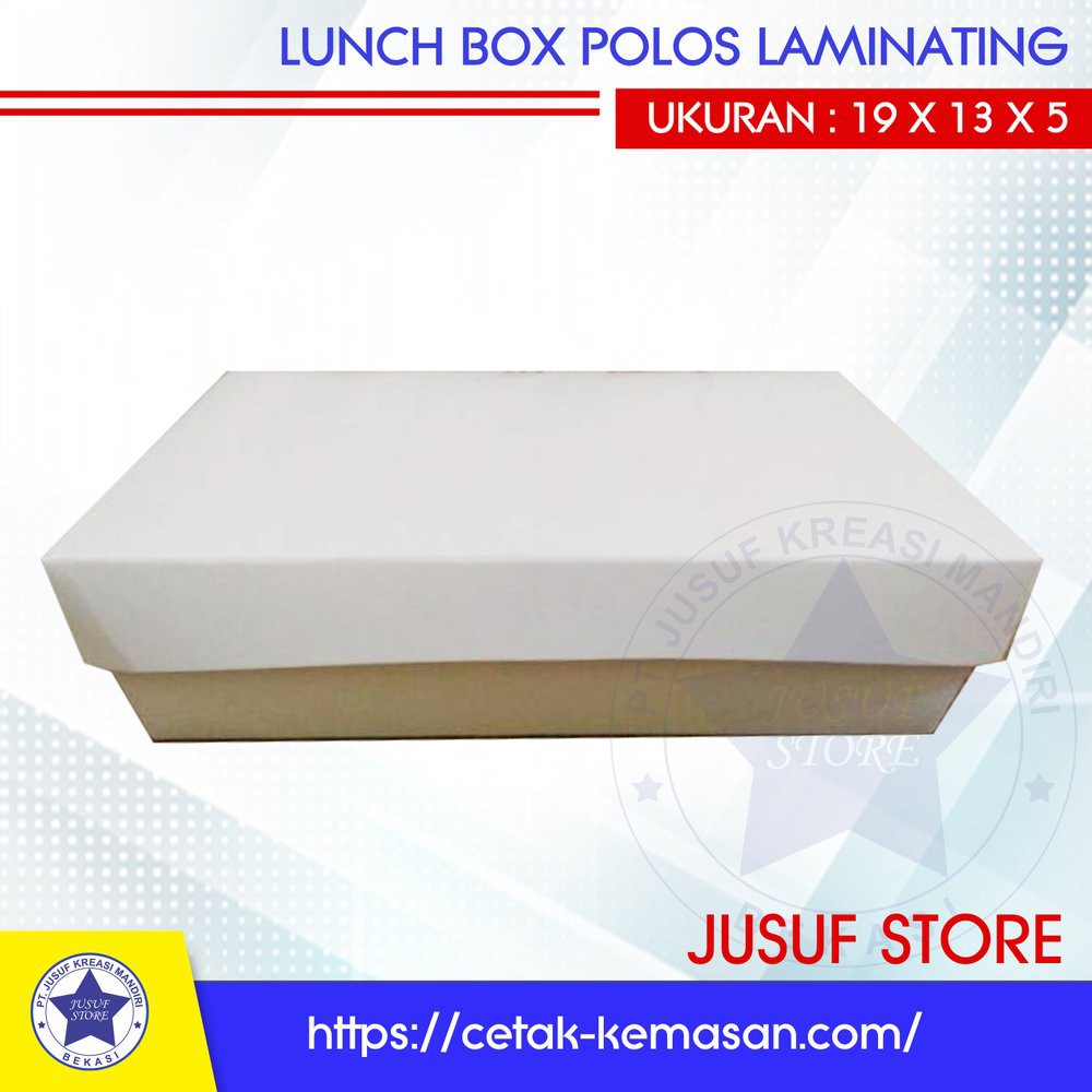 

Unik Lunchbox polos model kuncian tanpa laminating per 40pcs Terlaris