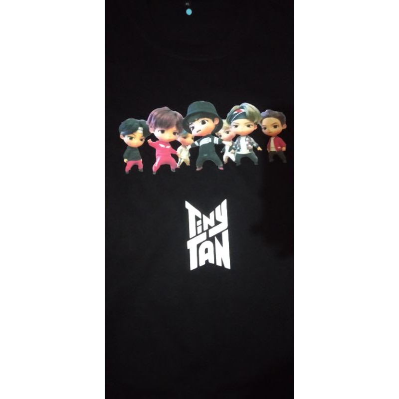 Kaos T-shirt BTS Cartoon Tiny Tan