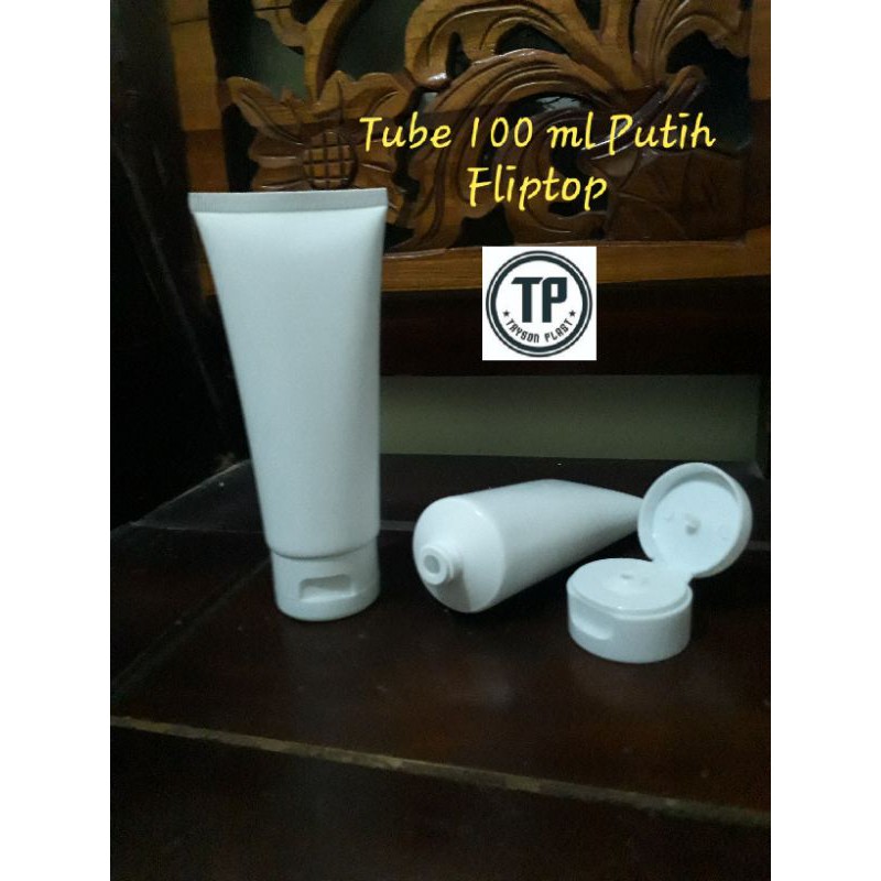 Tube 100 ml Putih ( Botol 100 ml ) - Tutup Fliptop