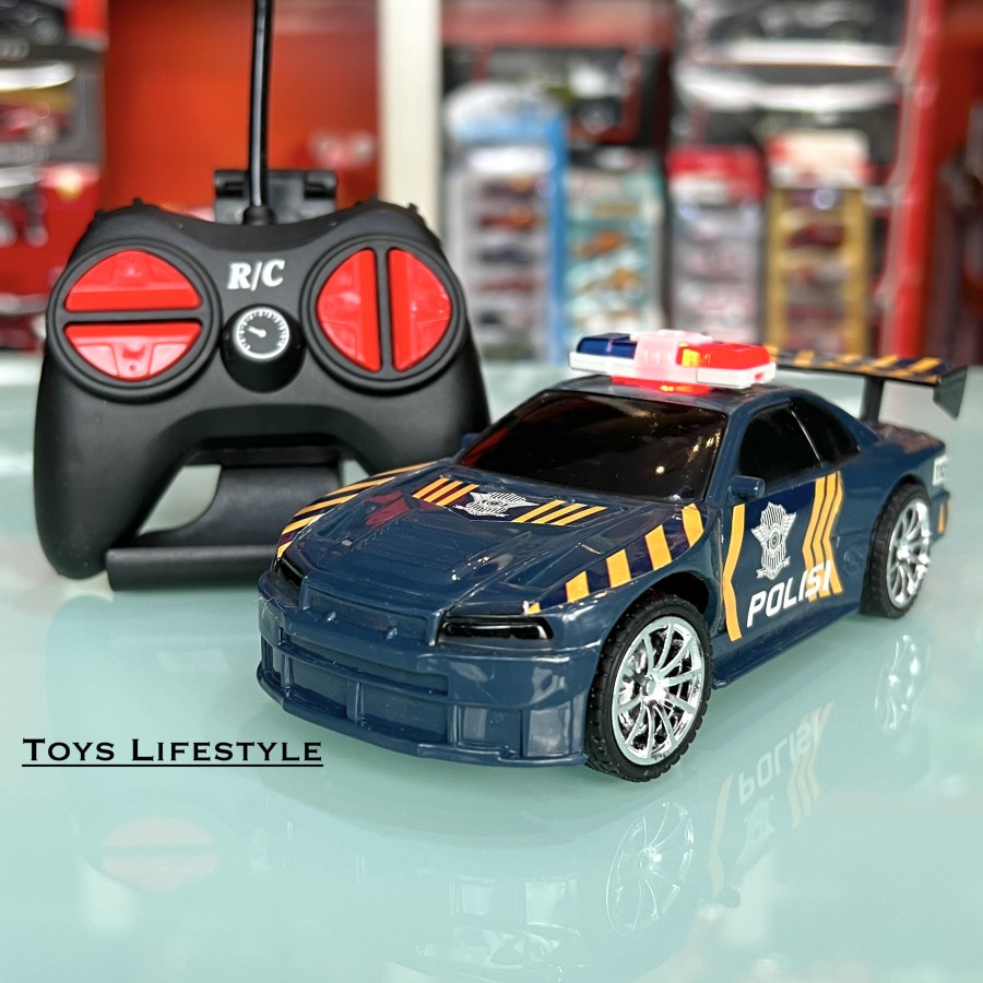 Mainan Mobil Remote Control Sport RC Police Polisi Patroli Jalan Raya