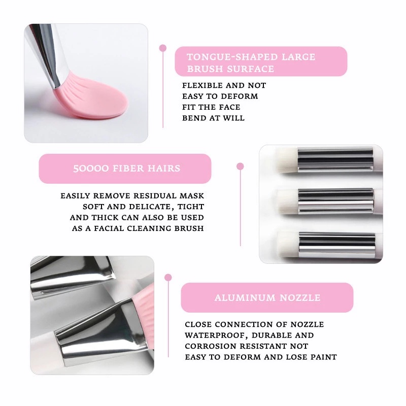 [Double-Ended Silicone Mask Brush][ Soft Silicone Mask Applicator Brush][ Multi Use Face Beauty Cosmetics Clean Pore Tool]