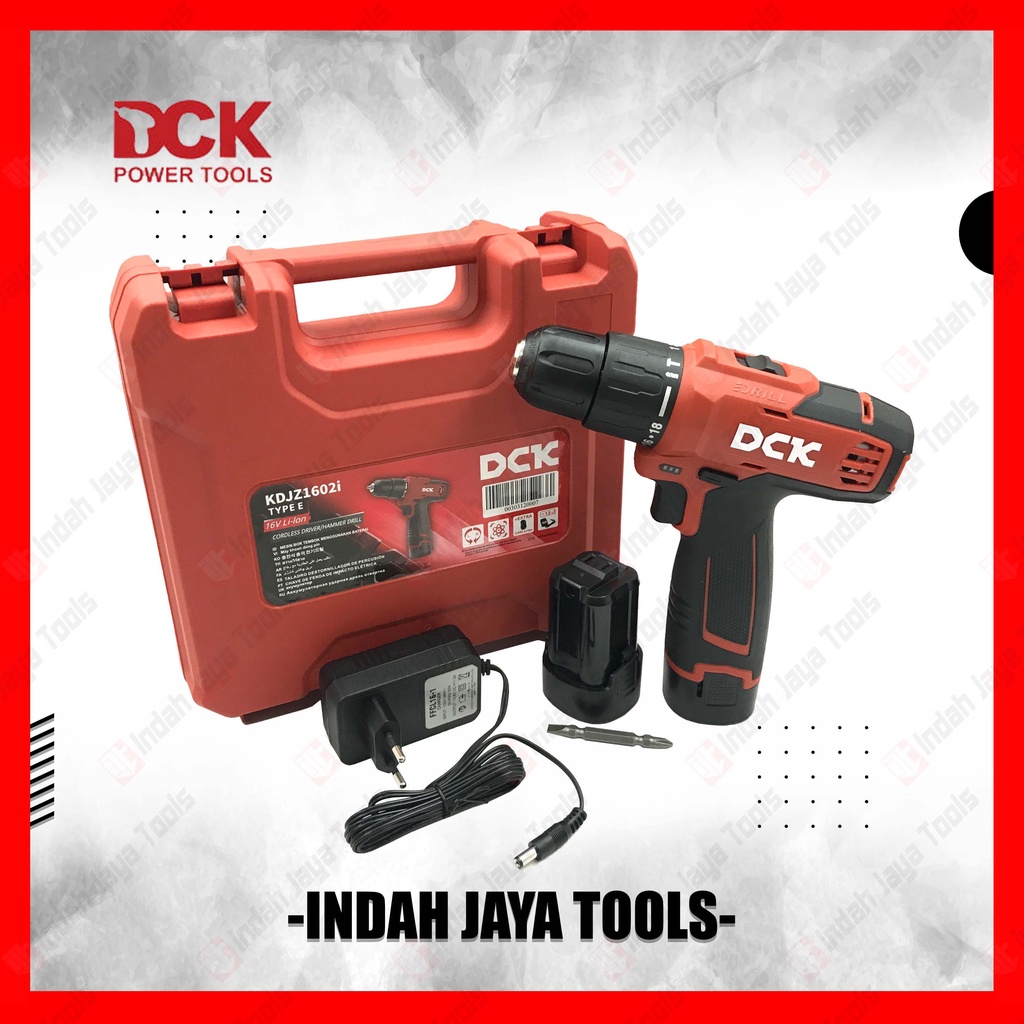 DCK KDJZ1602iE Cordless Drill 10MM 16V Mesin Bor Baterai Besi Beton