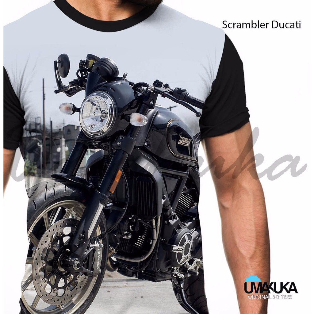 COD baju kaos tshirt 3d umakuka Fullprinting motor vesva motor gede scamber ducati original keren