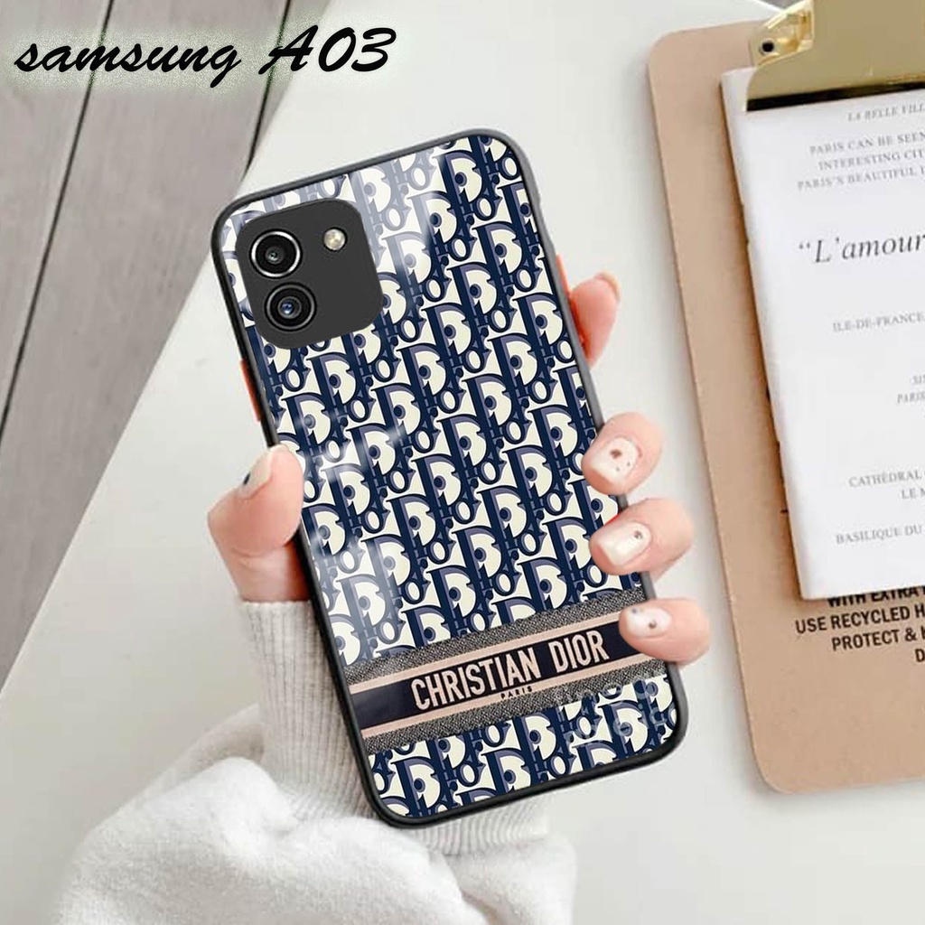 Softcase Glass Kaca Samsung A03 - Case Hp Pelindung Handphone Samsung A03  [ A03 ].