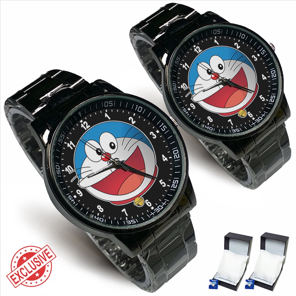 Jam Tangan Rantai Couple DORAEMON MOTIF - 5 (Special)