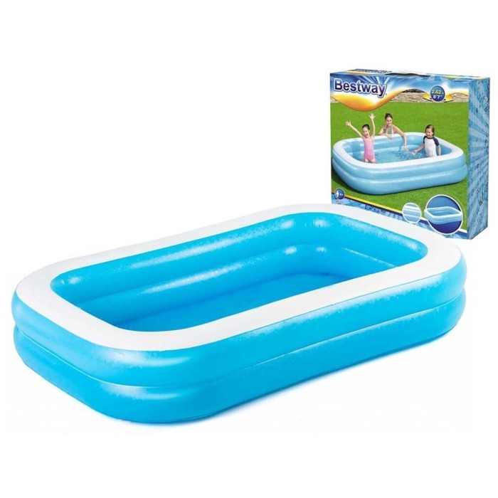 Kolam Renang Anak Bestway Blue Rectangular Family Pool 262cm #54006