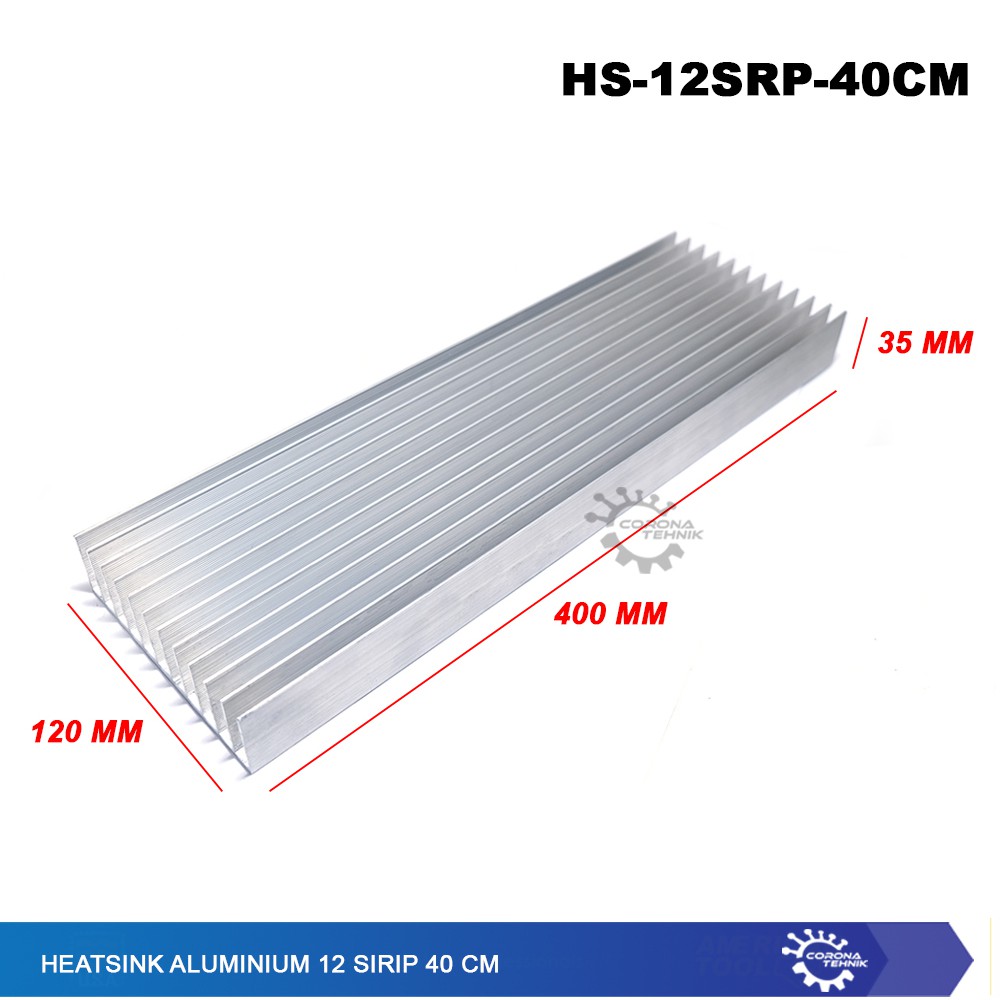 12 Sirip 40 cm Heatsink Aluminium