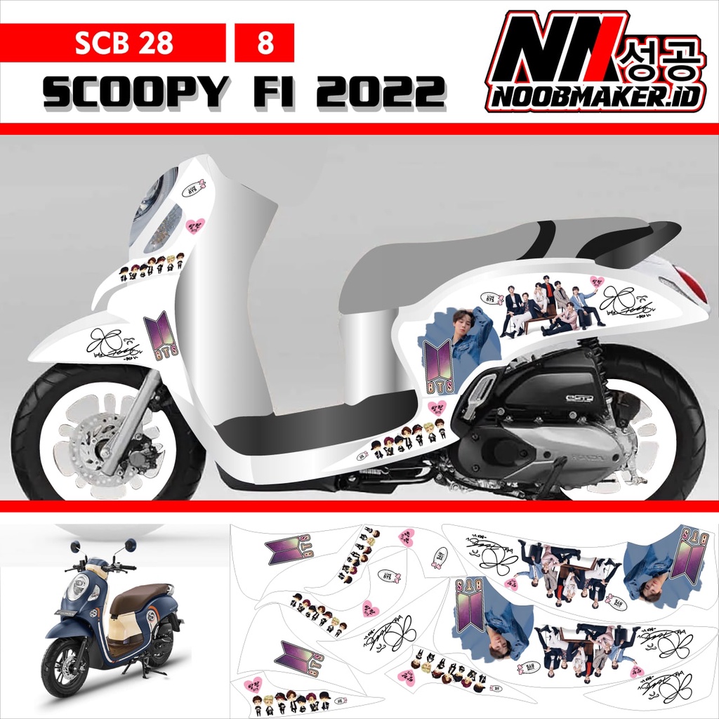 SCB 28 DECAL STICKER SCOOPY FI 2021 - 2022 BTS