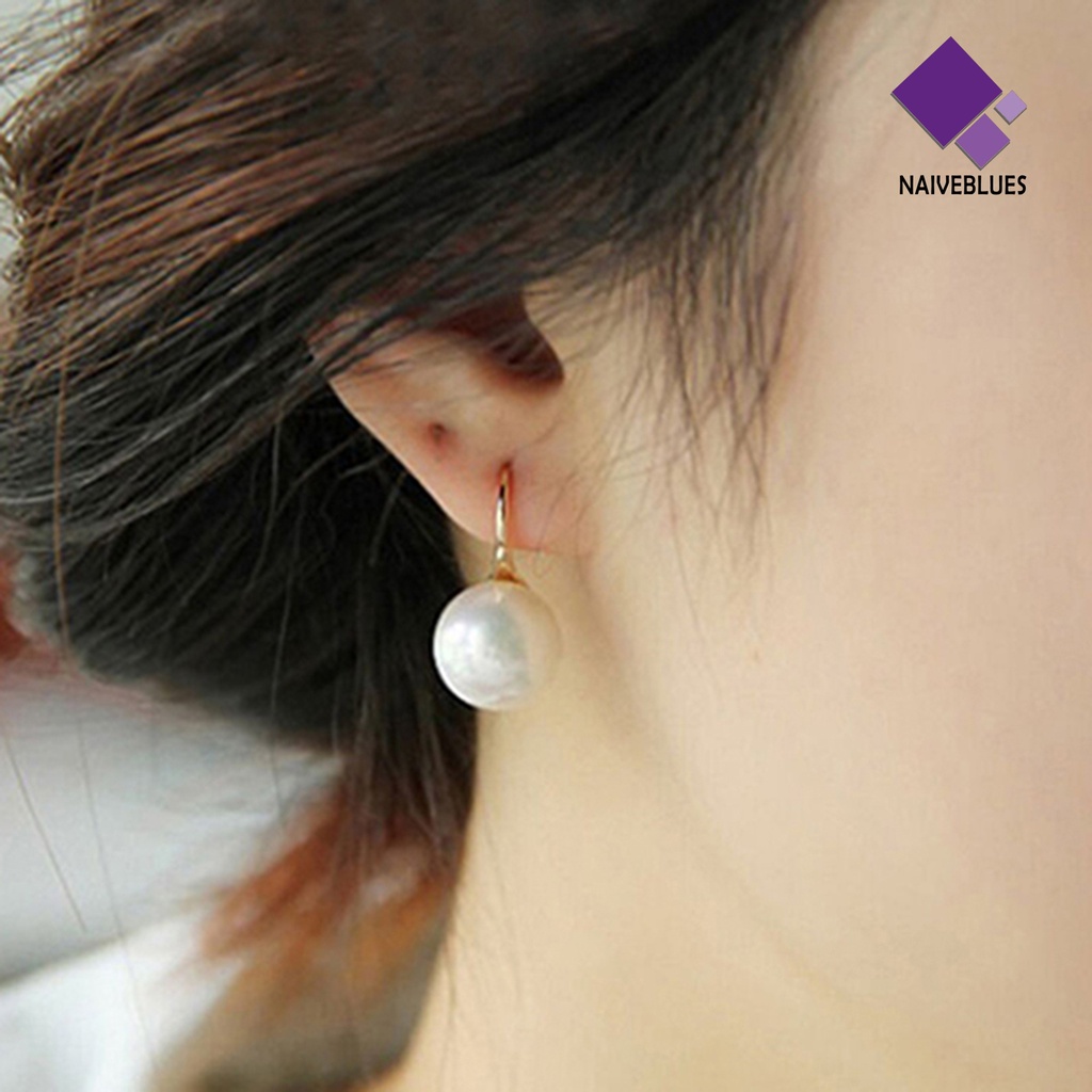Anting Hook Mutiara Gaya Elegan Untuk Wanita