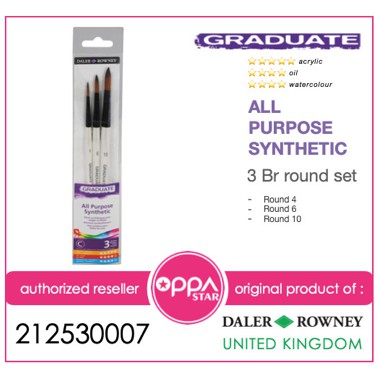 

Kuas Lukis Set High Quality Daler Rowney Graduate Brush SH 212530007