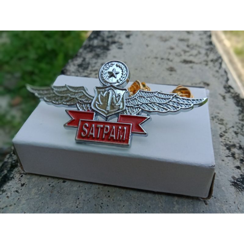 pin wing silver satpam security terbaru