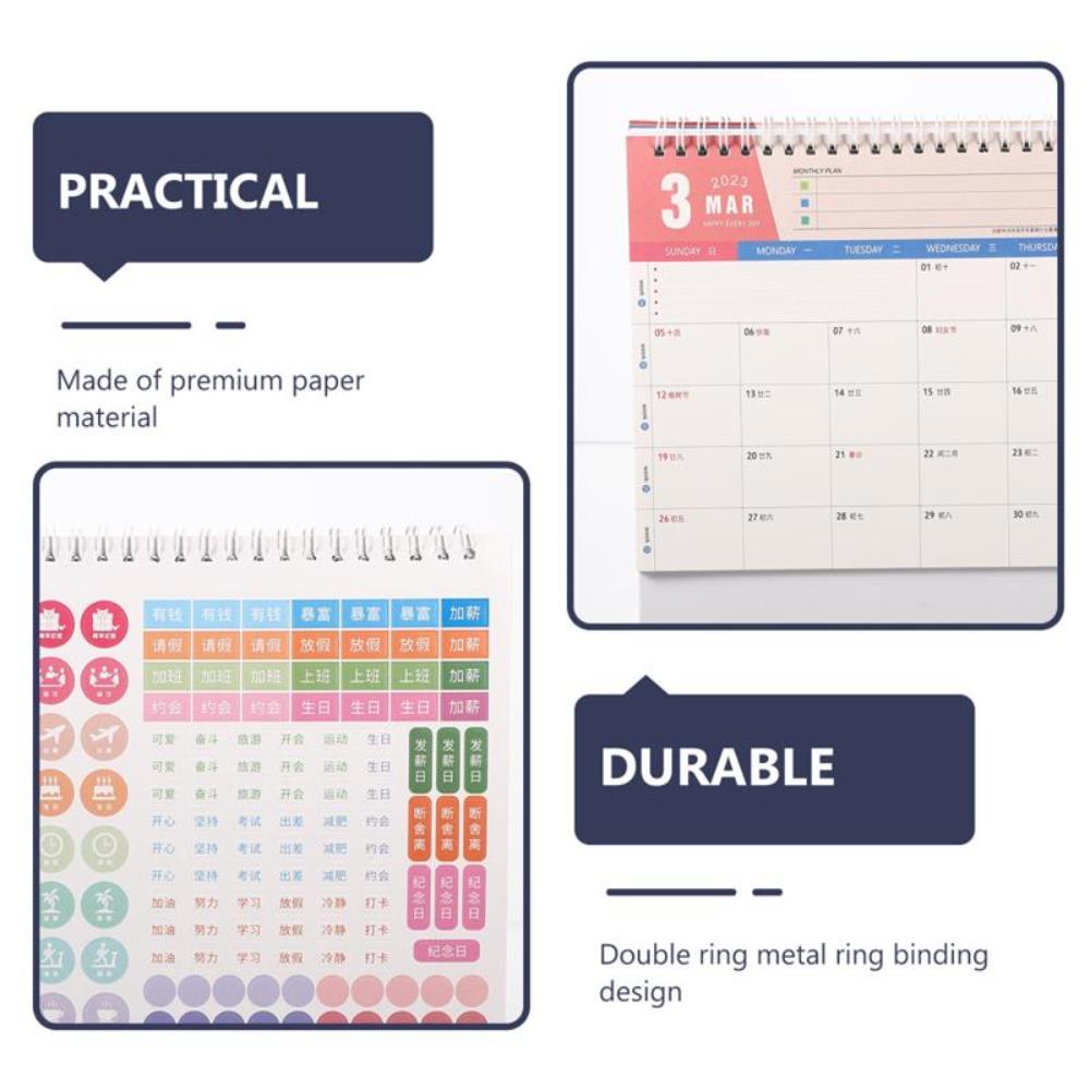 Nanas 2023kstop Kalender Kertas Notebook Fashion Perencana Tahunan Kartun Gadis Agenda Organizer