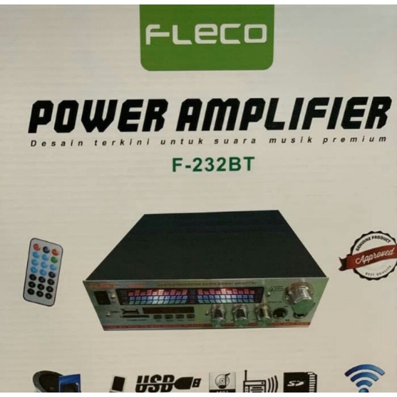 Cod Power Amplifier Fleco F-232/Amplie Bluetooth AC.Dc