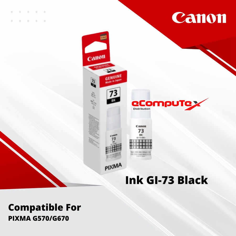 TINTA CANON GI-73 BLACK CYAN MAGENTA YELLOW / TINTA CANON GI73 HTAM BIRU MERAH KUNING ORIGINAL - RESMI