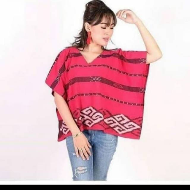 Blus tenun motif toraja V1