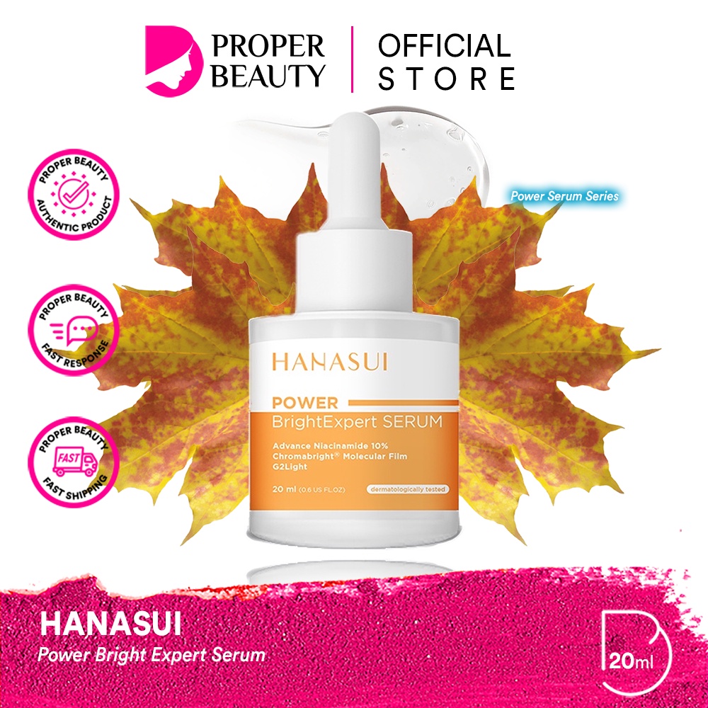 HANASUI Power BrightExpert Serum Indonesia / Serum Wajah / Advance Niacinamide 10% Chromabright Molecular Film G2Light 20ml / Mencerahkan Meratakan Kemerahan Noda Hitam Kulit Wajah Bright Expert / Super Powerful Series Skincare Face Care Intense Treatment