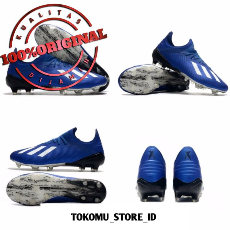 SEPATU MURAH ORIGINAL TERBARU Adidas X 19.1 Royal Blue White Core Black Soccer