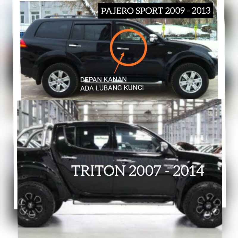 Handle pintu luar depan kanan chrome Triton pajero sport 2008 2013