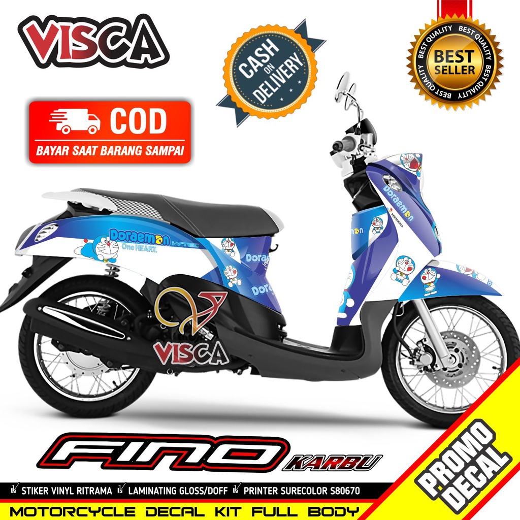 Decal Fino Karbu Full Body Stiker Fino Karbu Keren Striping Fino Karbu Variasi Decal Hologram Fino K