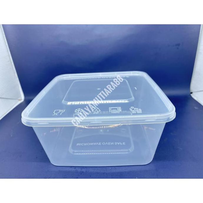 [[BISA COD]] Thinwall /Kotak Makan Persegi/ Box Mika 1500ml OBRAL Kode 1194