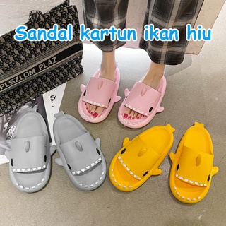 Image of Sandal Hiu Dewasa Sandal Jelly Import Sandal Rumah Eva Ringan Nyaman Sendal Pasangan Korea Selatan Dalam Kamar Mandi Sandal Baim Ikan SIZE 36-41