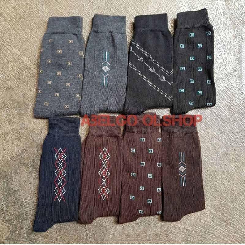 kaos kaki casual kerja panjang/kaos kaki panjang motif/kaos kaki kantor