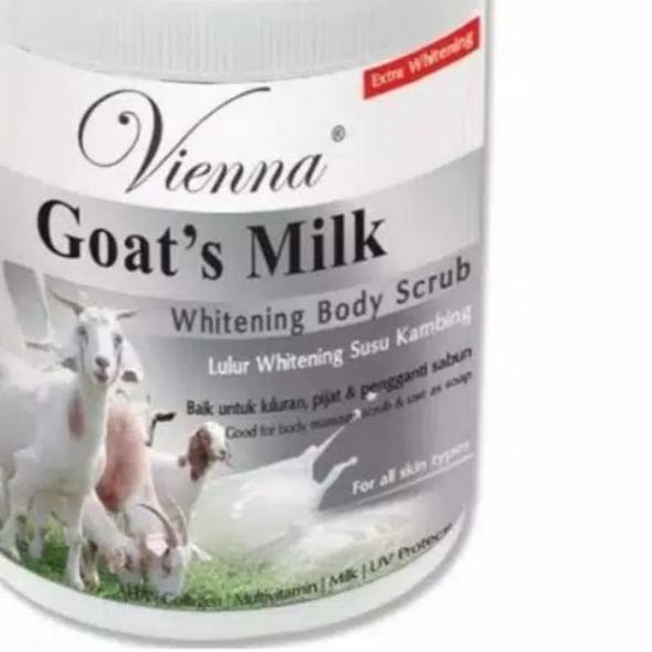 ☈ LULUR PEMUTIH SUSU KAMBING VIENNA LULUR WHITENING BODY SCRUB 1000ML BPOM ORIGINAL - bengkoang ☼