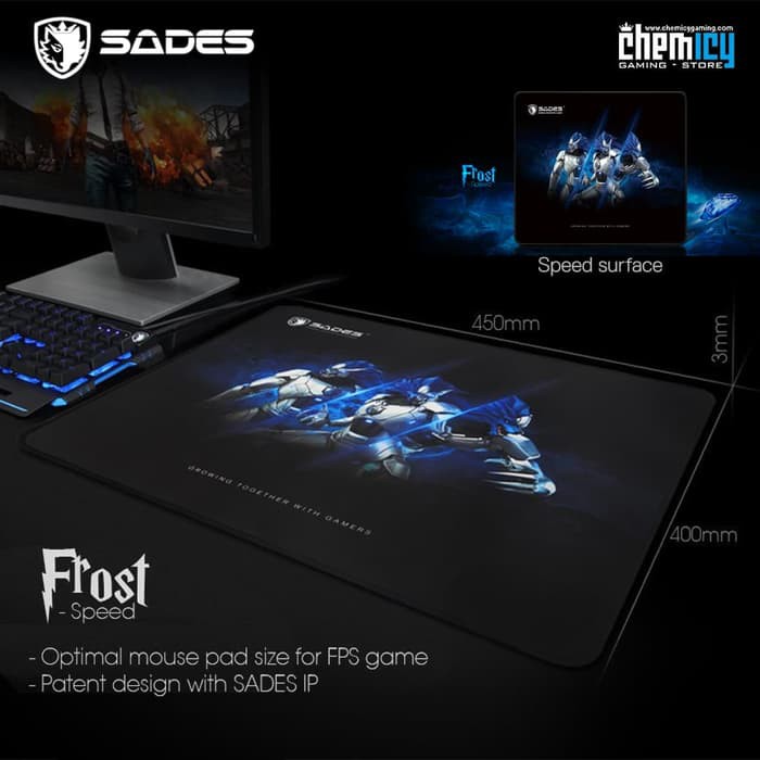 Sades Frost Cloth Speed Gaming Mousepad