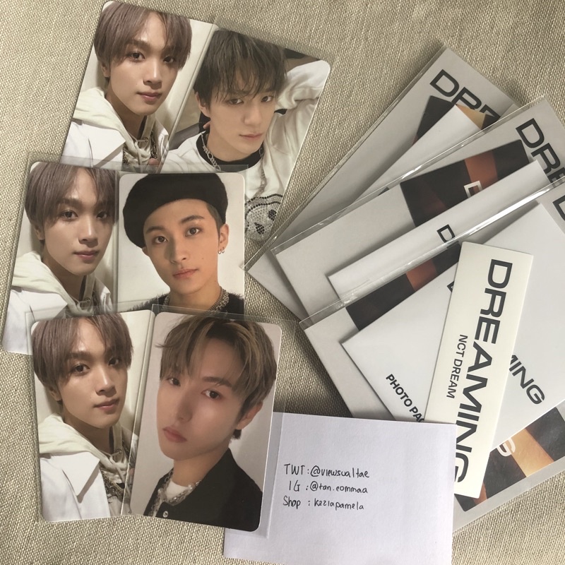 NCT Dream luggage sticker mv track dreaming tc trading card jeno haechan renjun mark pc photocard