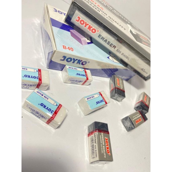 Jual Eraser / Penghapus Pensil / Stip Pensil Joyko Putih B40 | Shopee ...