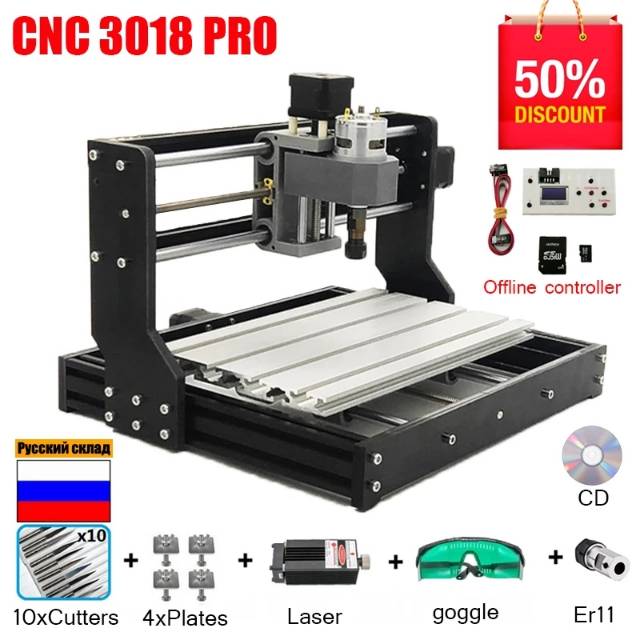 CNC ROUTER 3018 mini mesin CNC PCB Milling with spindle iklan promo khusus