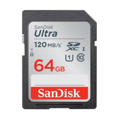 SANDISK ULTRA SDXC CLASS10 120MBps - 64GB(DUN4)/MEMORY KAMERA