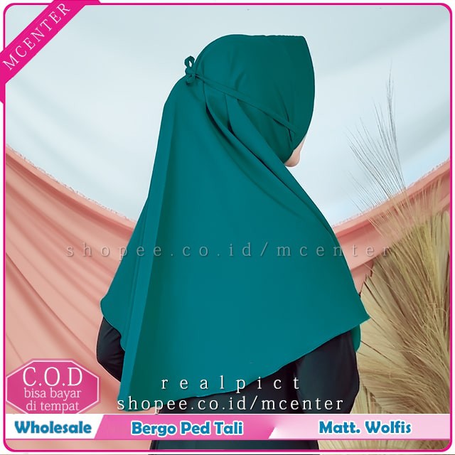 Hijab Bergo Maryam tali Pet Woolpeach - M