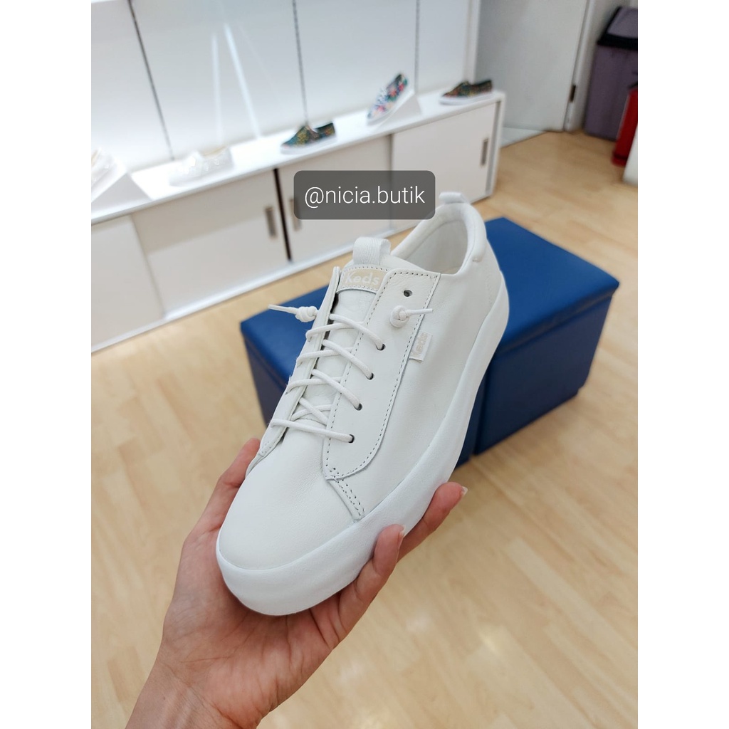 sepatu keds kickback leather white sale