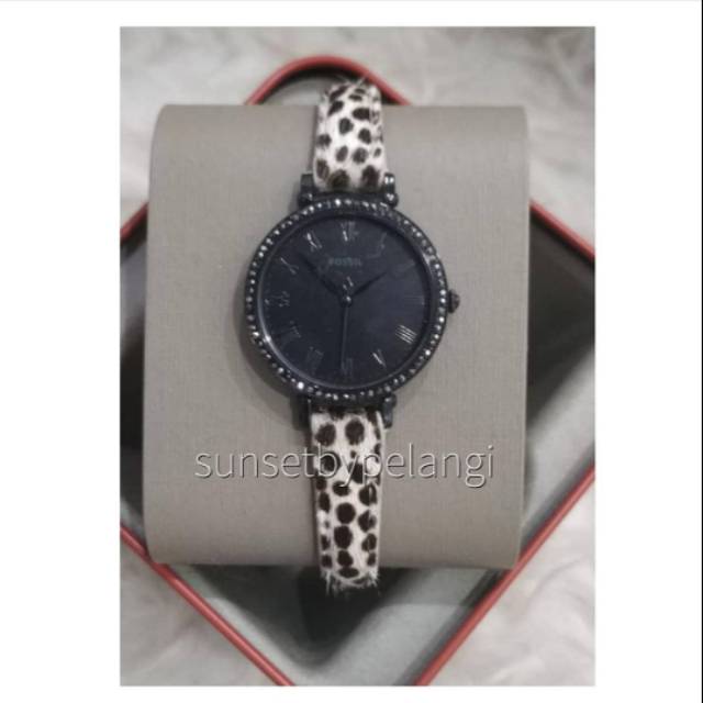 Jam Fossil Cewek ES4726 Faux Cheetah Hair Leather