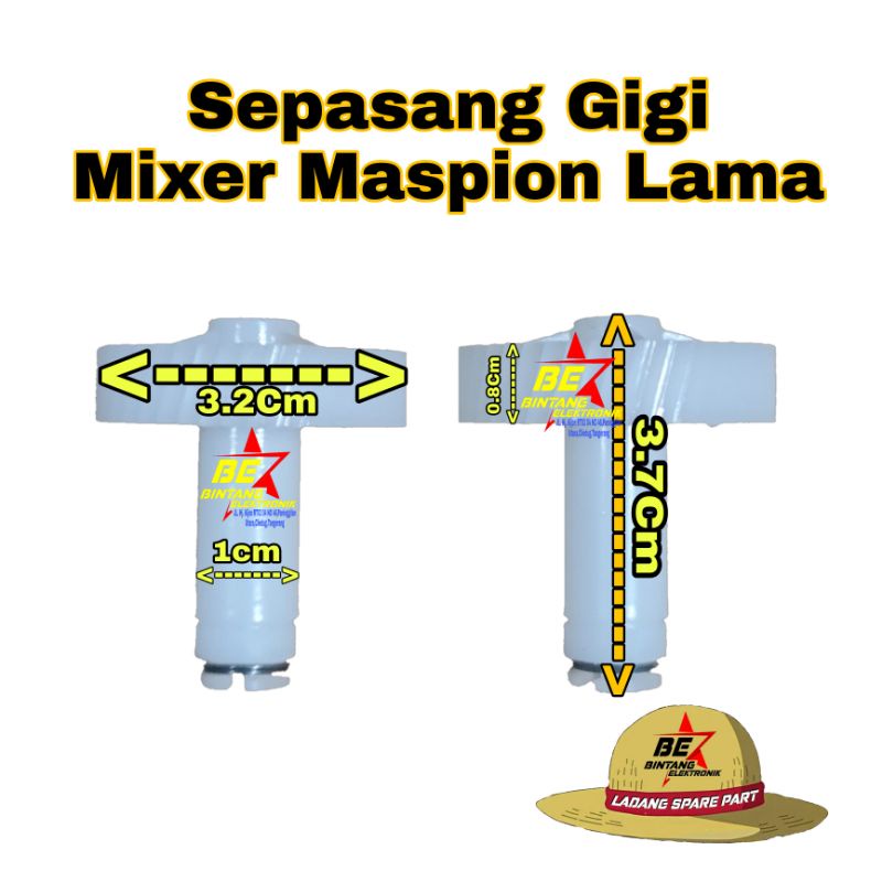 Sepasang Gir Mixer Maspion Tipe A Gear Mikser MASPION LAMA  Gigi mixer maspion MT 1140