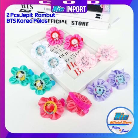 2 Pcs Jepit Anak BTS Korea Impor Best Seller