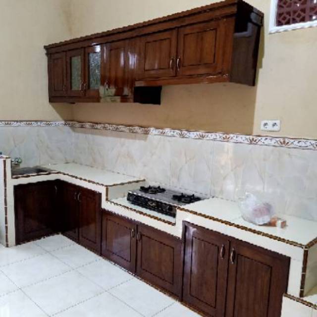 kitchen set  custom. Kayu jati.