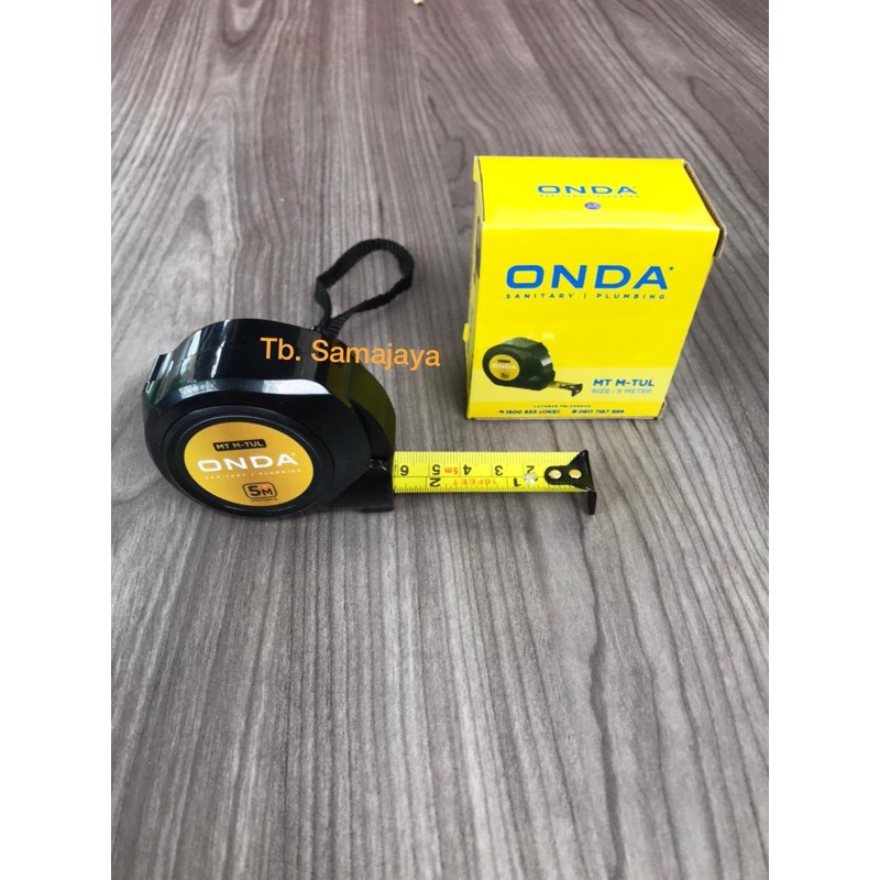 METERAN ONDA 5 MTR HANDLE KARET. SELF LOCK . High Quality. Awet . measuring Tape