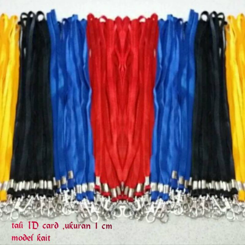 

tali ID card kait/ tali ID buat kartu peserta,,,1 pak (isi 100 pcs)